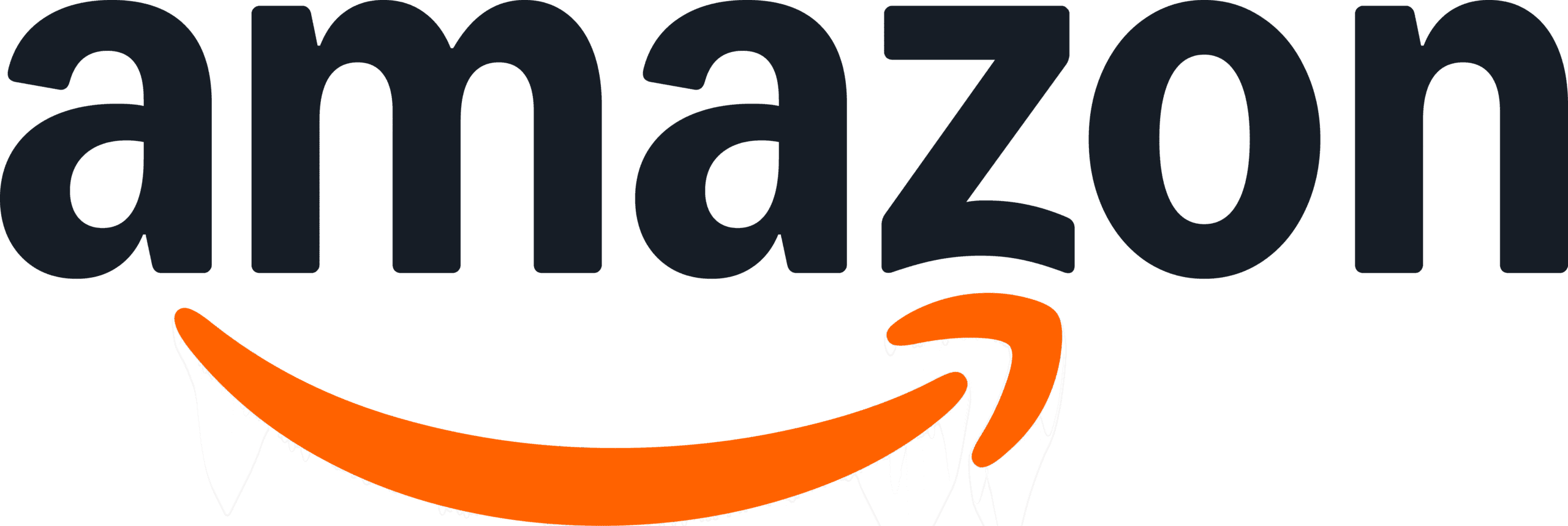 amazon logo squid ink smile orange